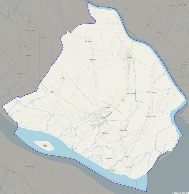 Bản đồ giao thông huyện Ba Tri