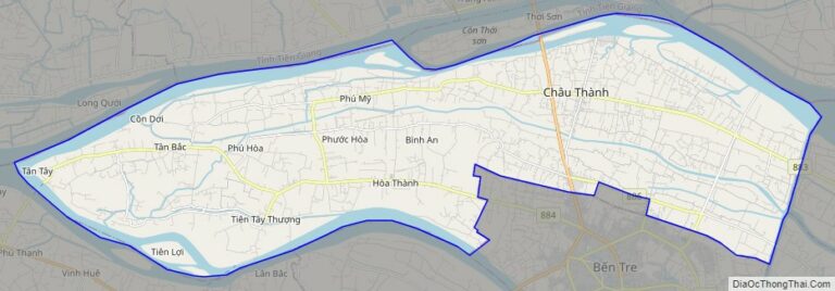Bản đồ giao thông huyện Châu Thành