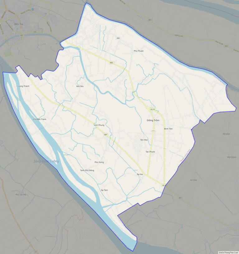 Bản đồ giao thông huyện Giồng Trôm