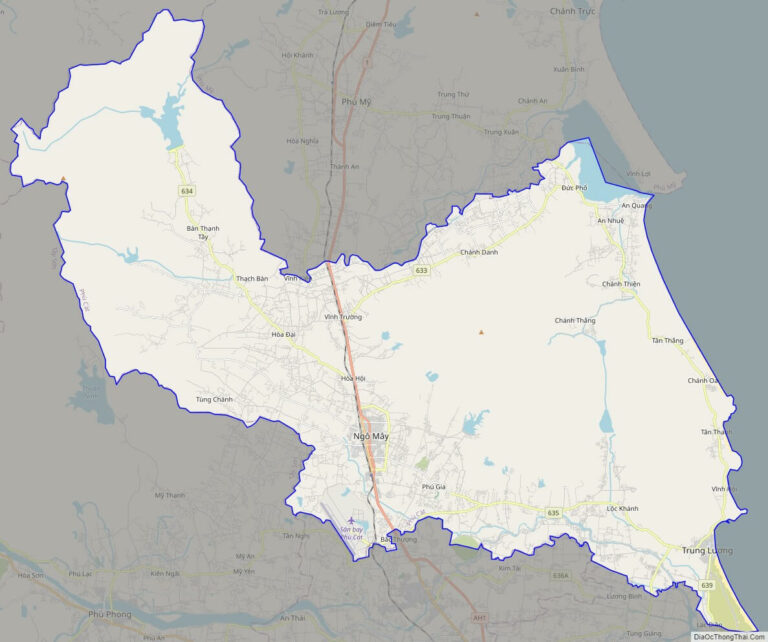 Bản đồ giao thông huyện Phù Cát