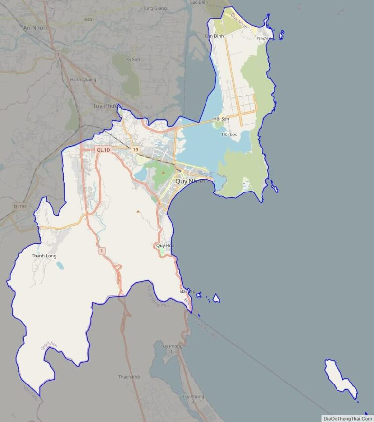 Bản đồ giao thông thành phố Qui Nhơn