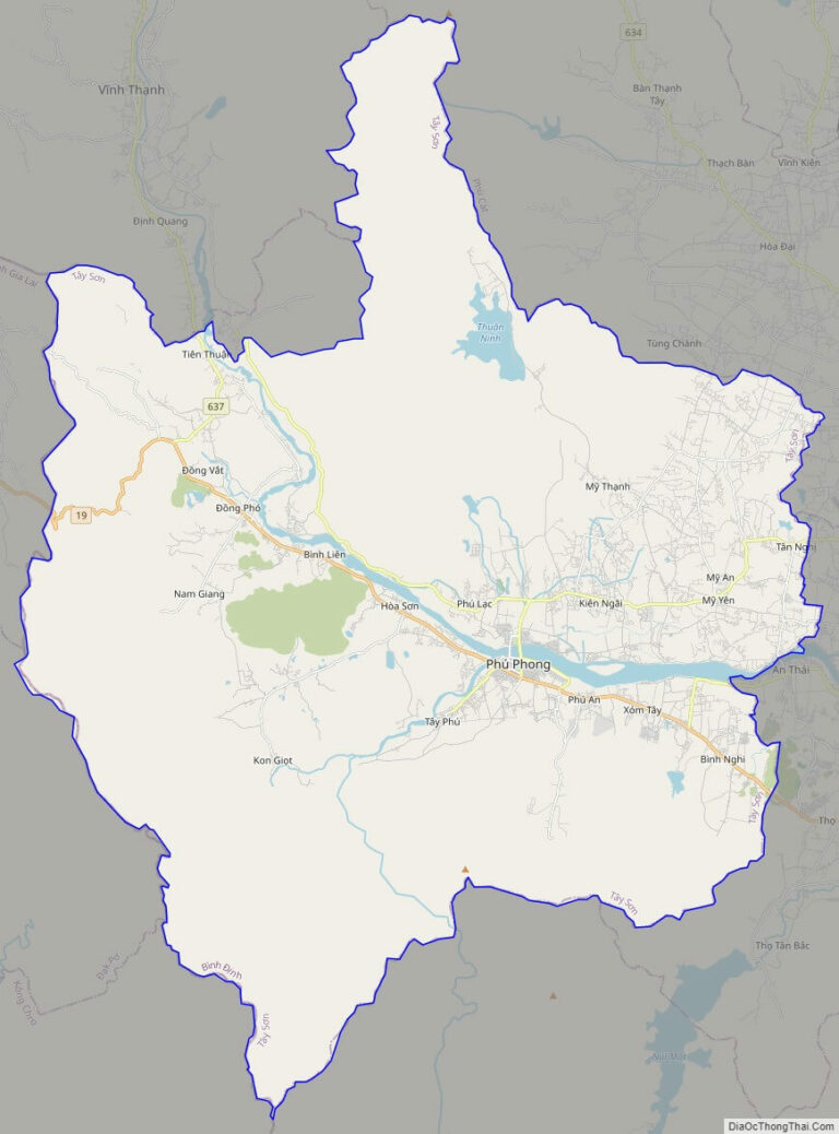 Bản đồ giao thông huyện Tây Sơn