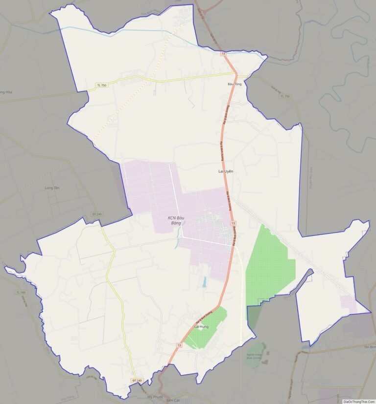 Bản đồ giao thông huyện Bàu Bàng