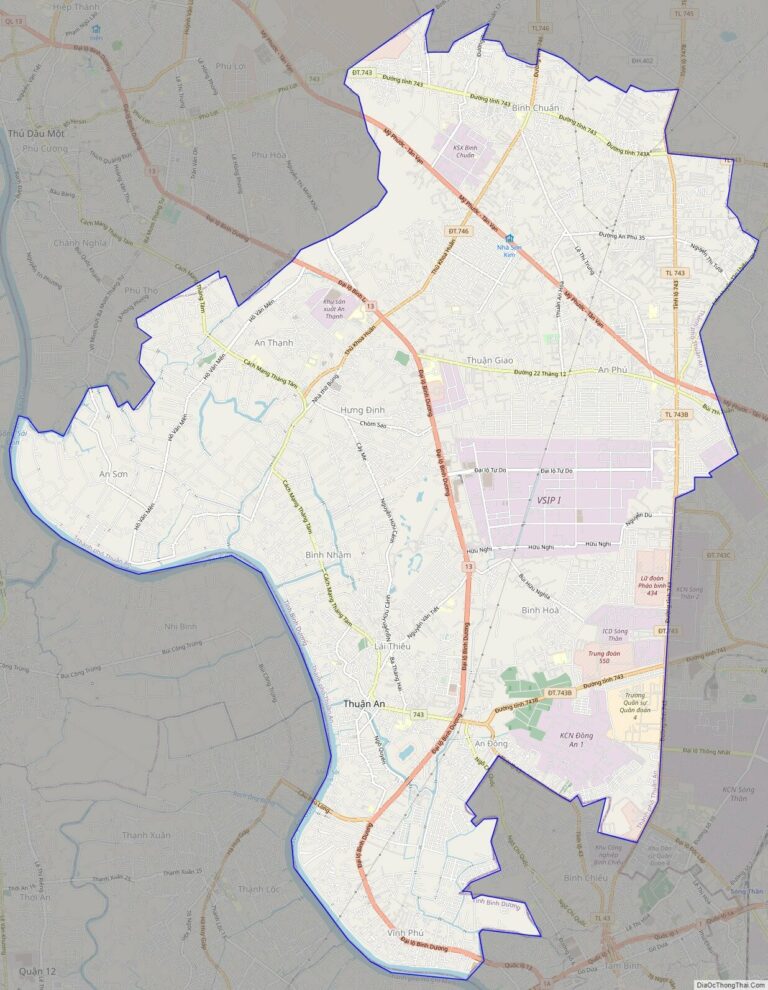 Bản đồ giao thông thị xã Thuận An