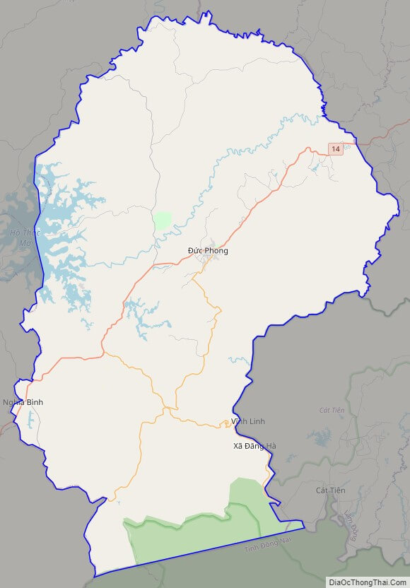 Bản đồ giao thông huyện Bù Đăng