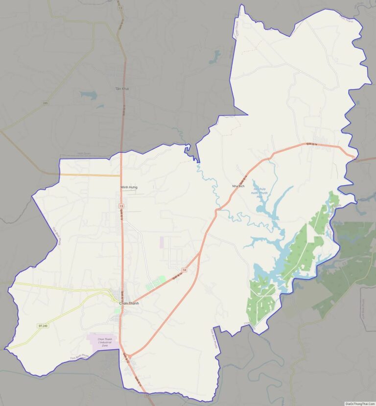 Bản đồ giao thông huyện Chơn Thành