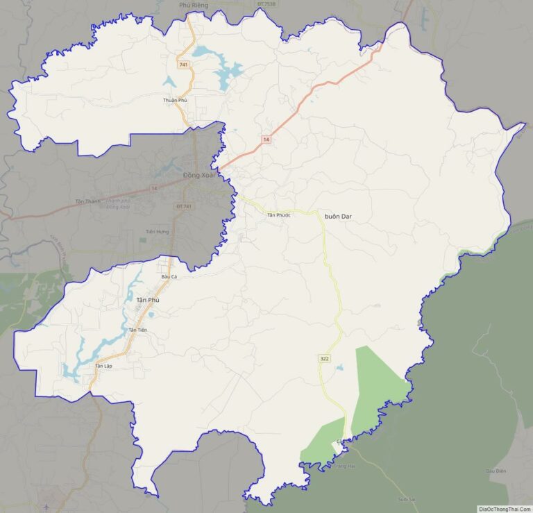 Bản đồ giao thông huyện Đồng Phú