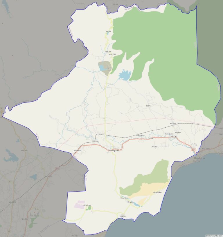 Bản đồ giao thông huyện Bắc Bình