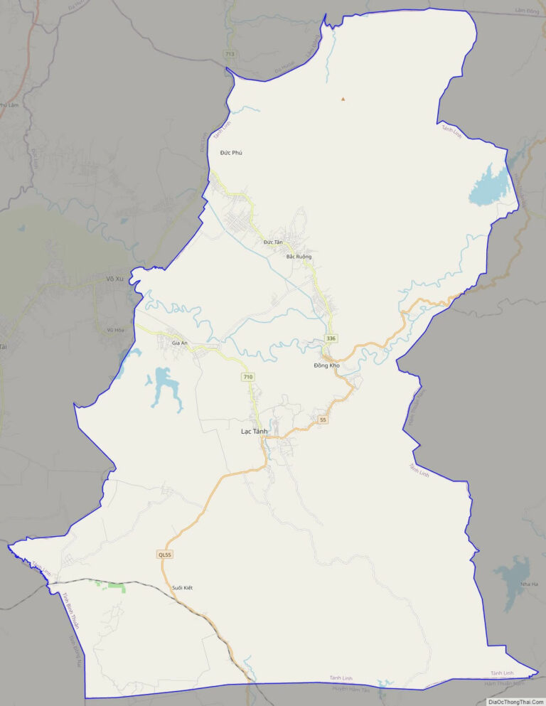 Bản đồ giao thông huyện Tánh Linh