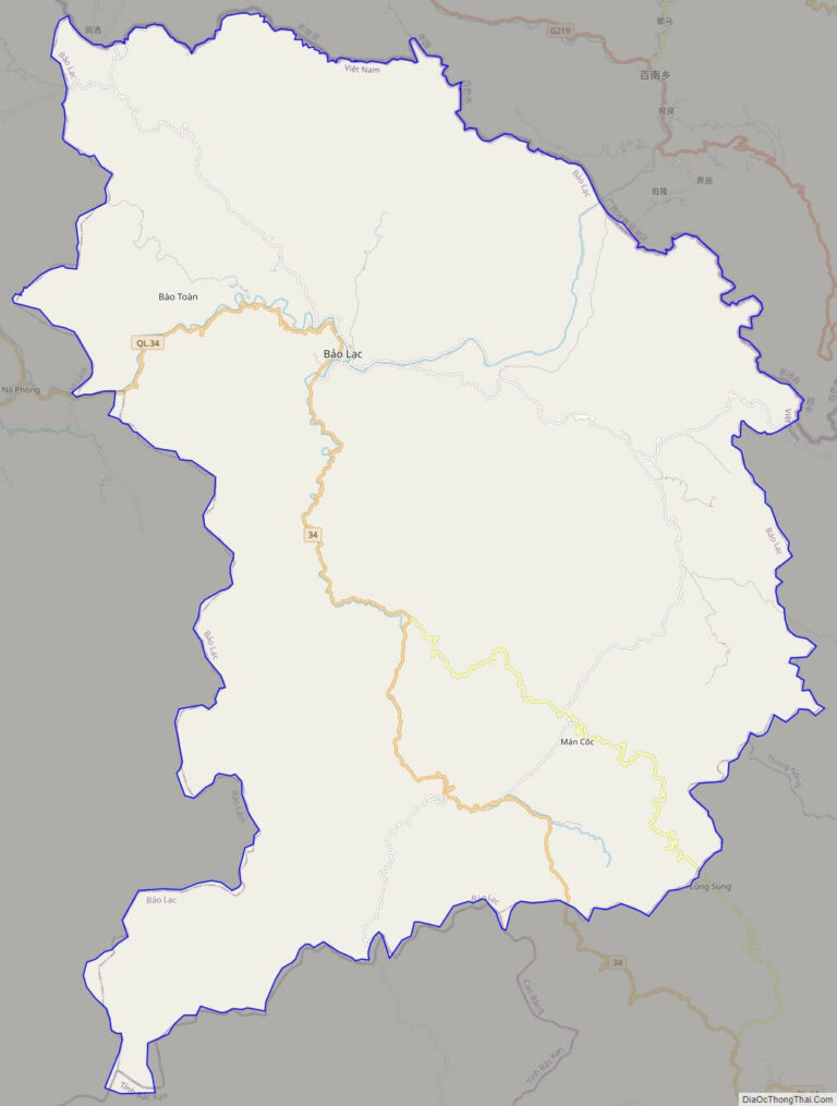 Bản đồ giao thông huyện Bảo Lạc