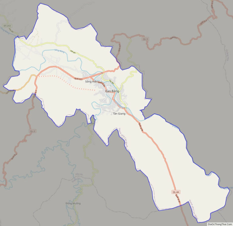 Bản đồ giao thông thành phố Cao Bằng