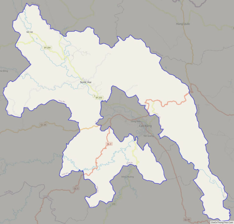 Bản đồ giao thông huyện Hoà An