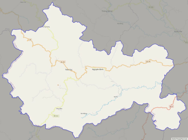 Bản đồ giao thông huyện Nguyên Bình