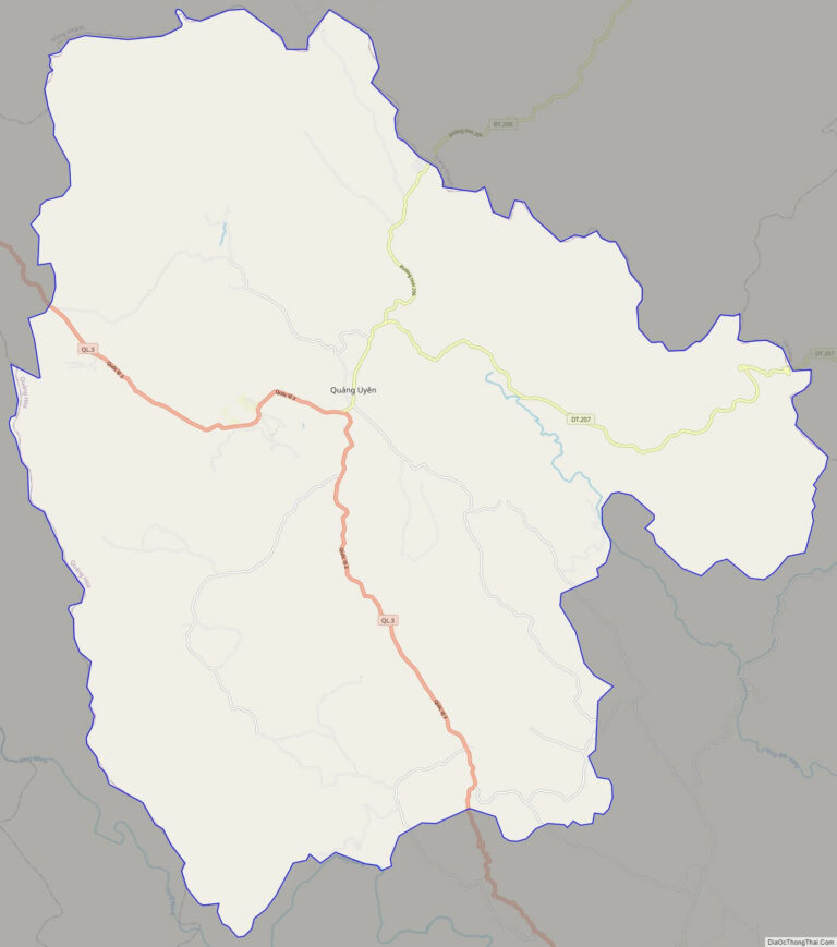 Bản đồ giao thông huyện Quảng Uyên