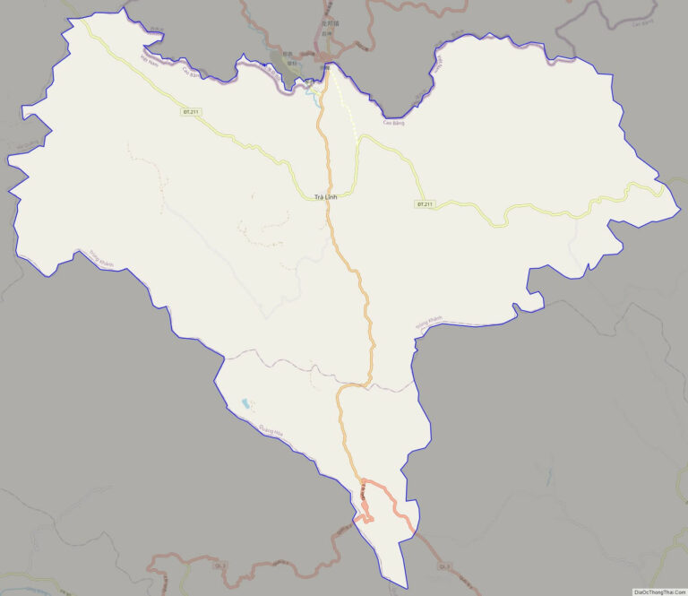 Bản đồ giao thông huyện Trà Lĩnh