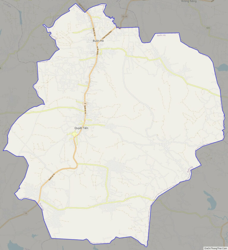 Bản đồ giao thông thị xã Buôn Hồ