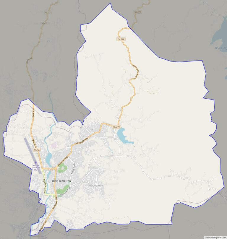 Bản đồ giao thông thành phố Điện Biên Phủ