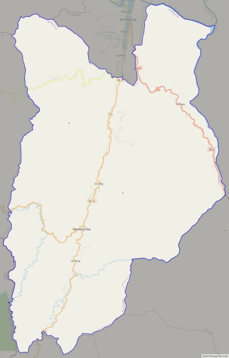 Bản đồ giao thông huyện Mường Chà