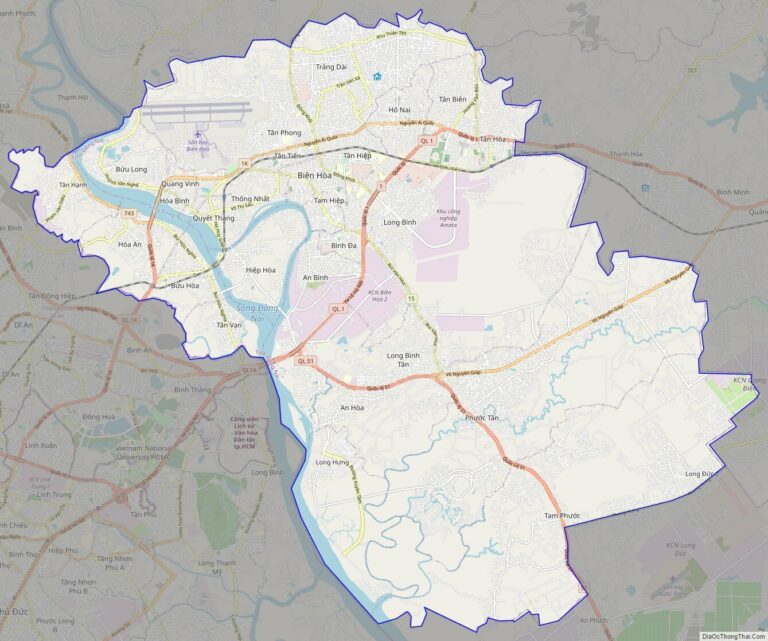 Bản đồ giao thông thành phố Biên Hòa