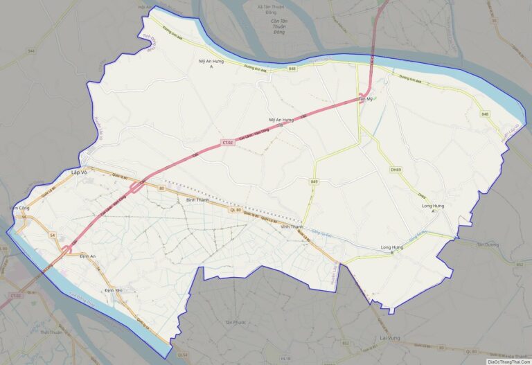 Bản đồ giao thông huyện Lấp Vò