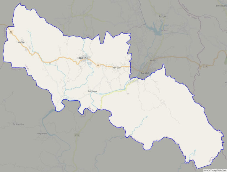 Bản đồ giao thông huyện Đăk Pơ