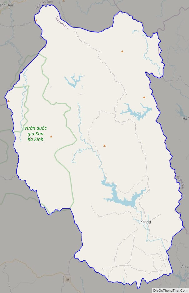 Bản đồ giao thông huyện KBang
