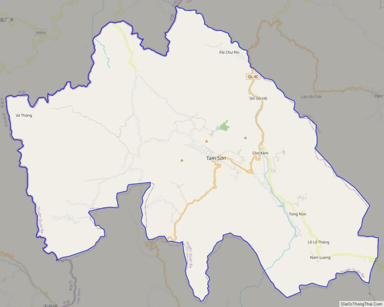 Bản đồ giao thông huyện Quản Bạ
