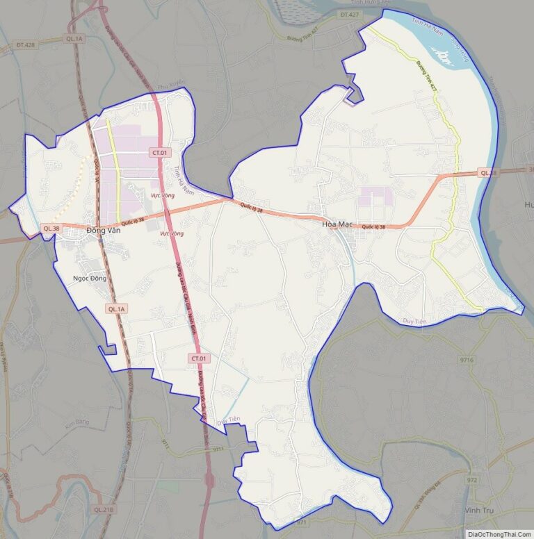 Bản đồ giao thông huyện Duy Tiên