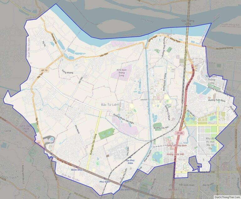 Bản đồ giao thông quận Bắc Từ Liêm
