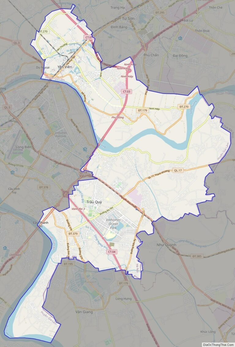 Bản đồ giao thông huyện Gia Lâm