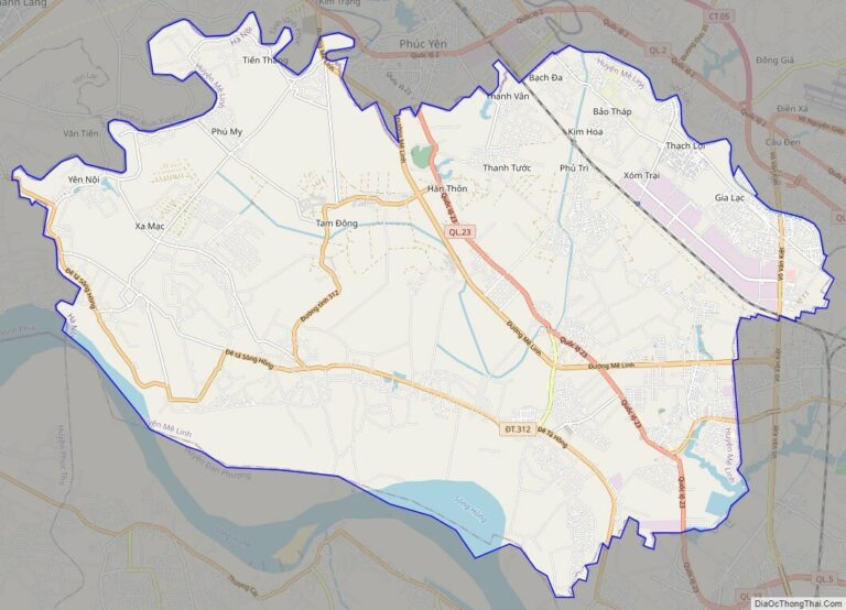 Bản đồ giao thông huyện Mê Linh