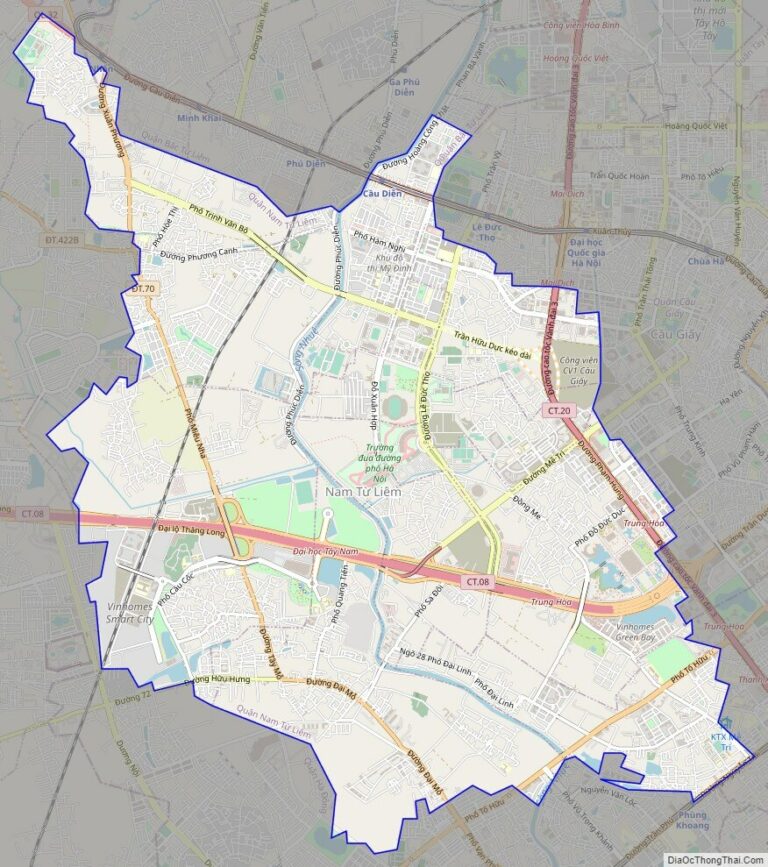 Bản đồ giao thông quận Nam Từ Liêm