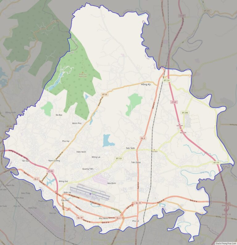Bản đồ giao thông huyện Sóc Sơn