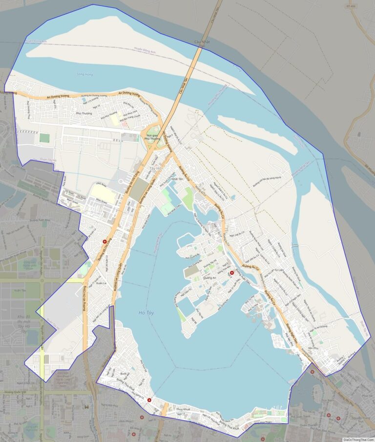 Bản đồ giao thông quận Tây Hồ