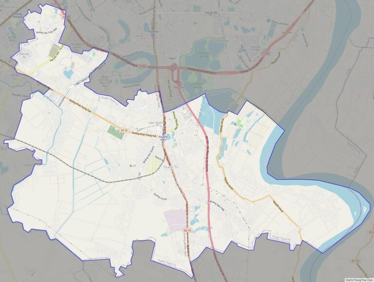 Bản đồ giao thông huyện Thanh Trì