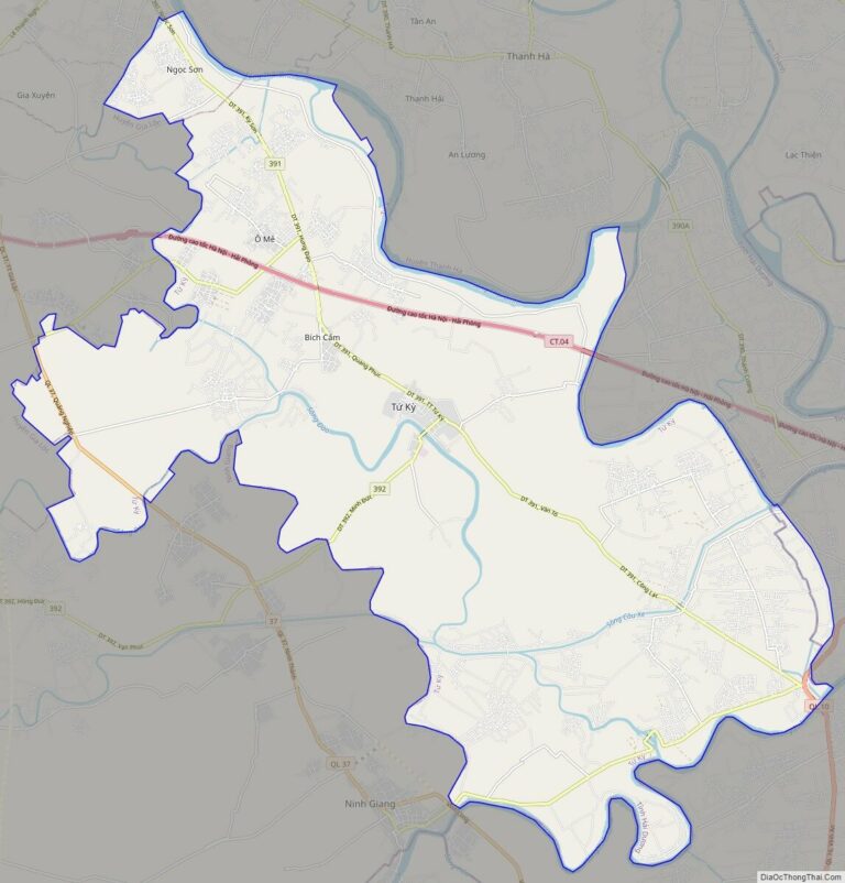 Bản đồ giao thông huyện Tứ Kỳ