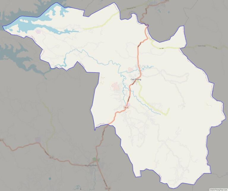 Bản đồ giao thông huyện Cao Phong