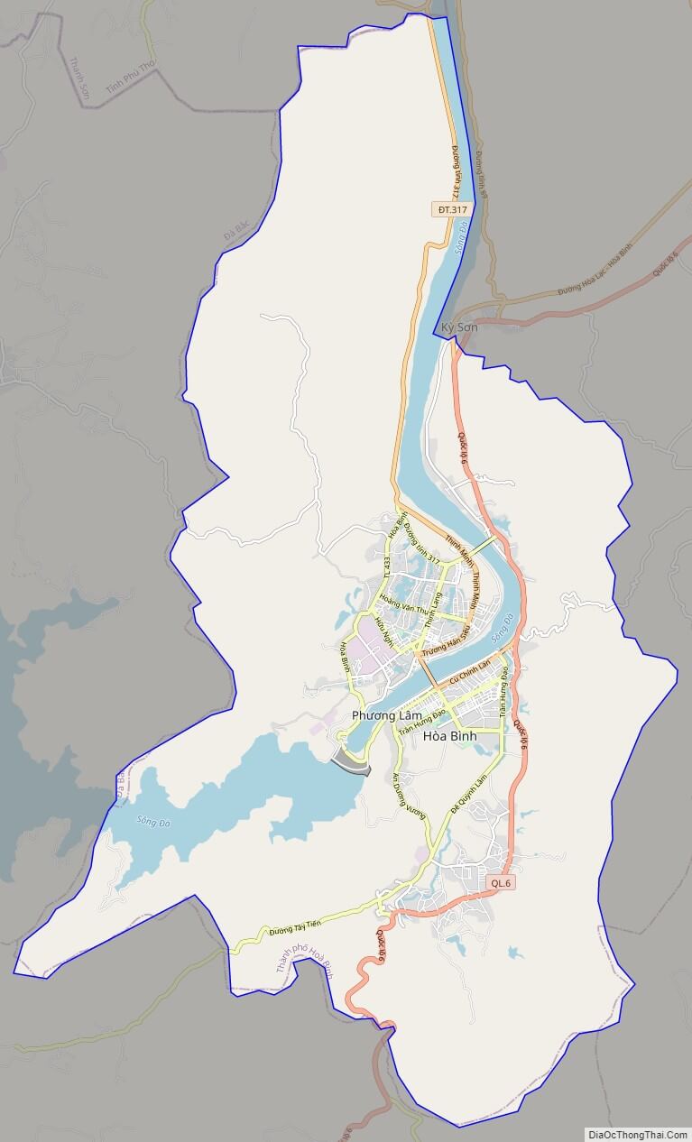 Bản đồ giao thông thành phố Hòa Bình
