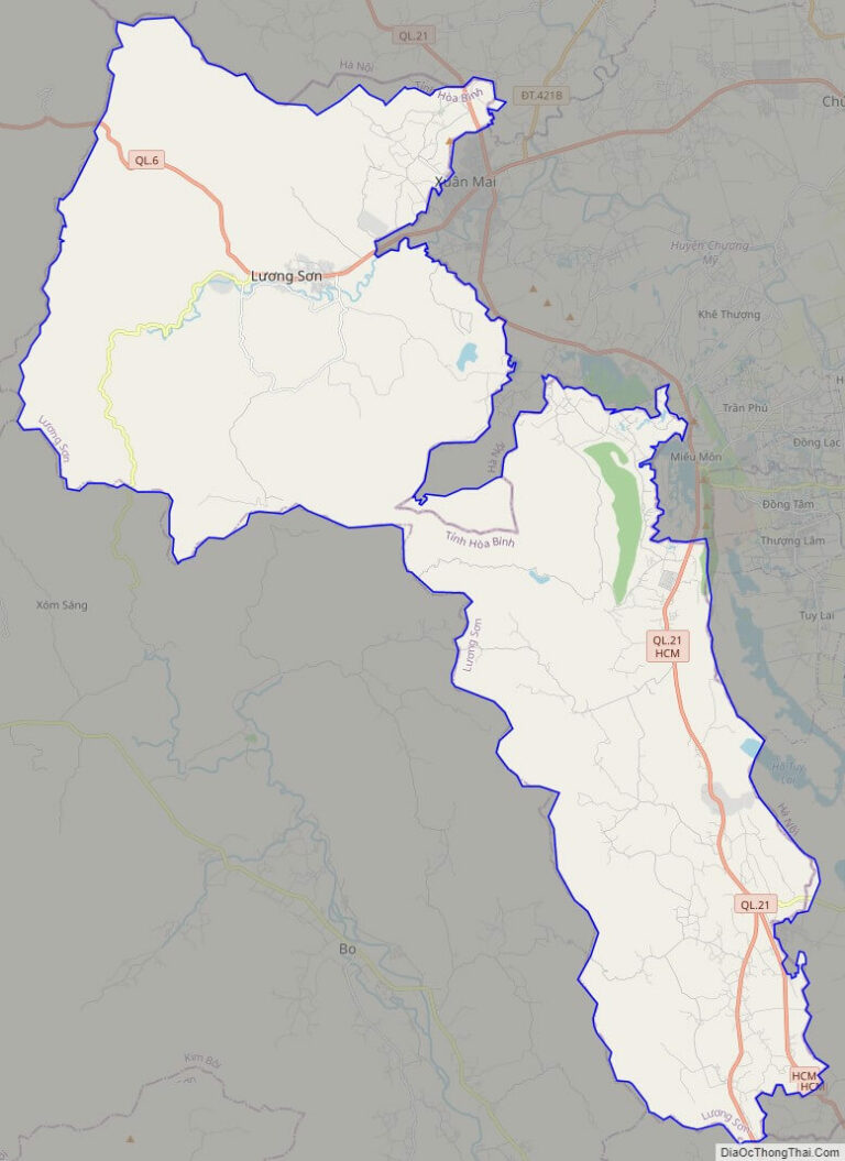 Bản đồ giao thông huyện Lương Sơn
