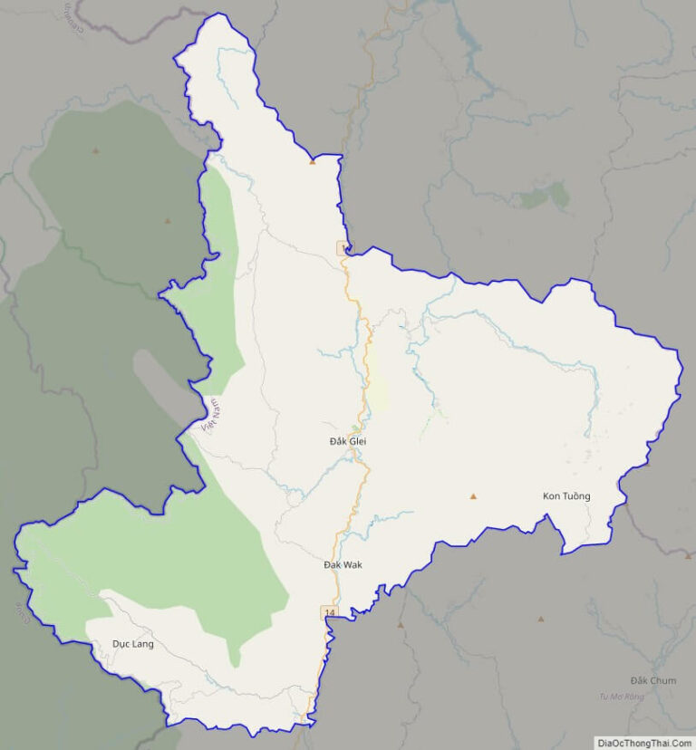 Bản đồ giao thông huyện Đắk Glei