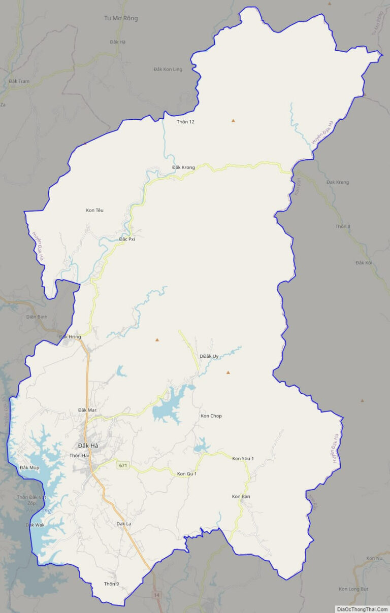 Bản đồ giao thông huyện Đắk Hà