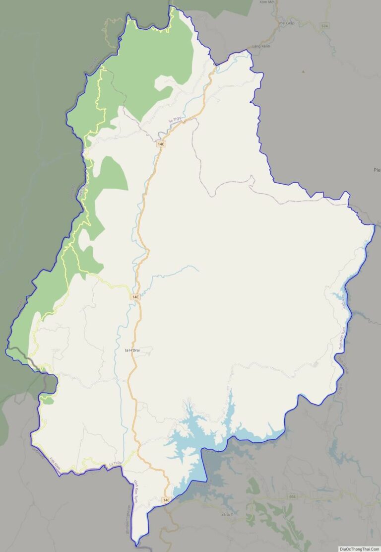 Bản đồ giao thông huyện Ia H' Drai