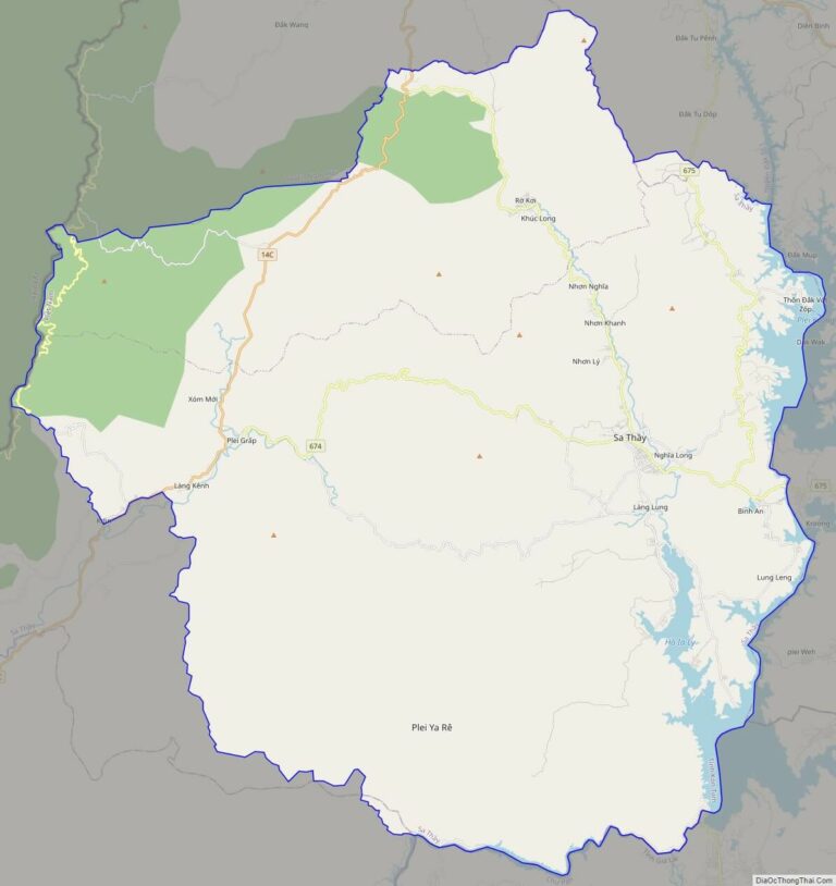 Bản đồ giao thông huyện Sa Thầy