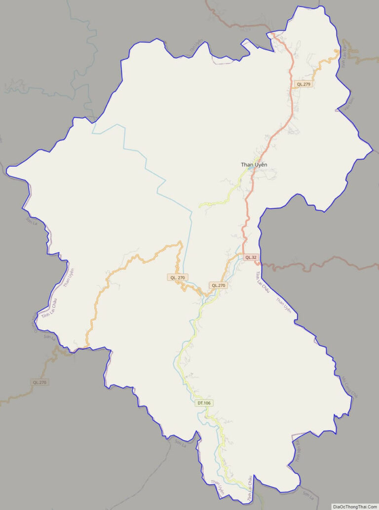 Bản đồ giao thông huyện Than Uyên
