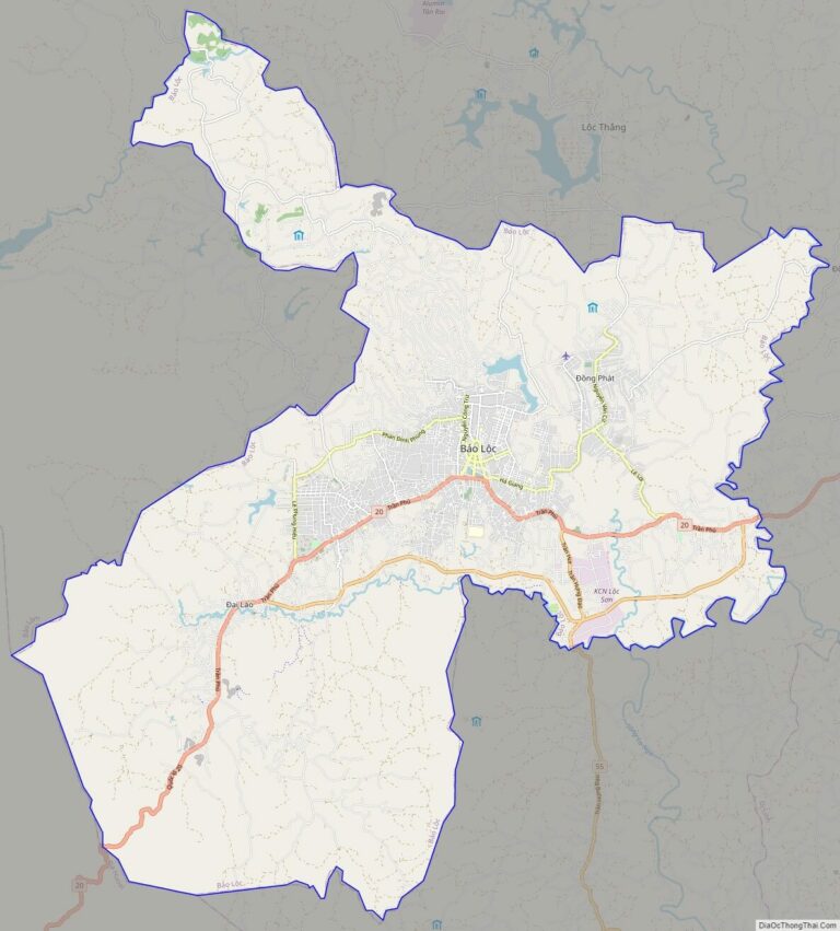Bản đồ giao thông thành phố Bảo Lộc