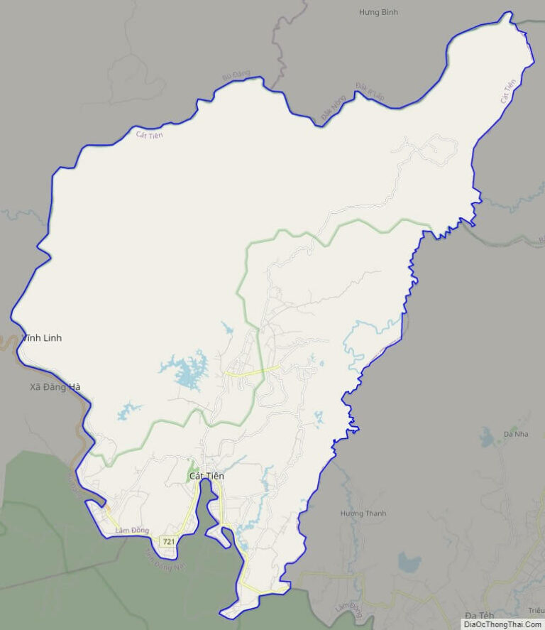 Bản đồ giao thông huyện Cát Tiên