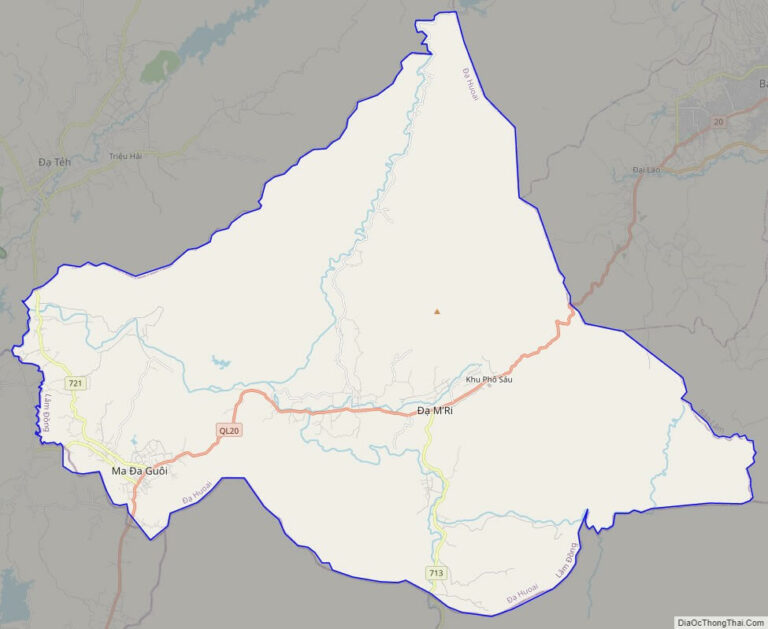 Bản đồ giao thông huyện Đạ Huoai