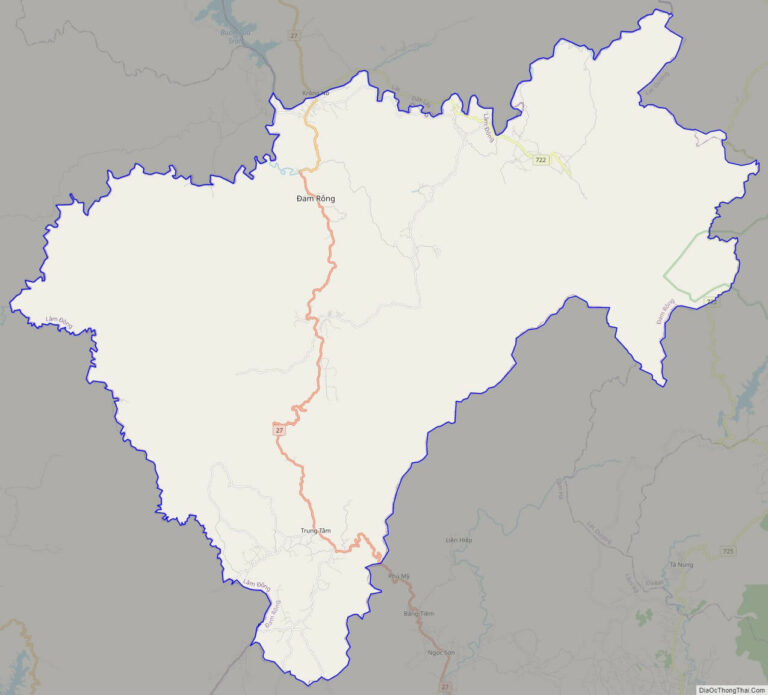 Bản đồ giao thông huyện Đam Rông