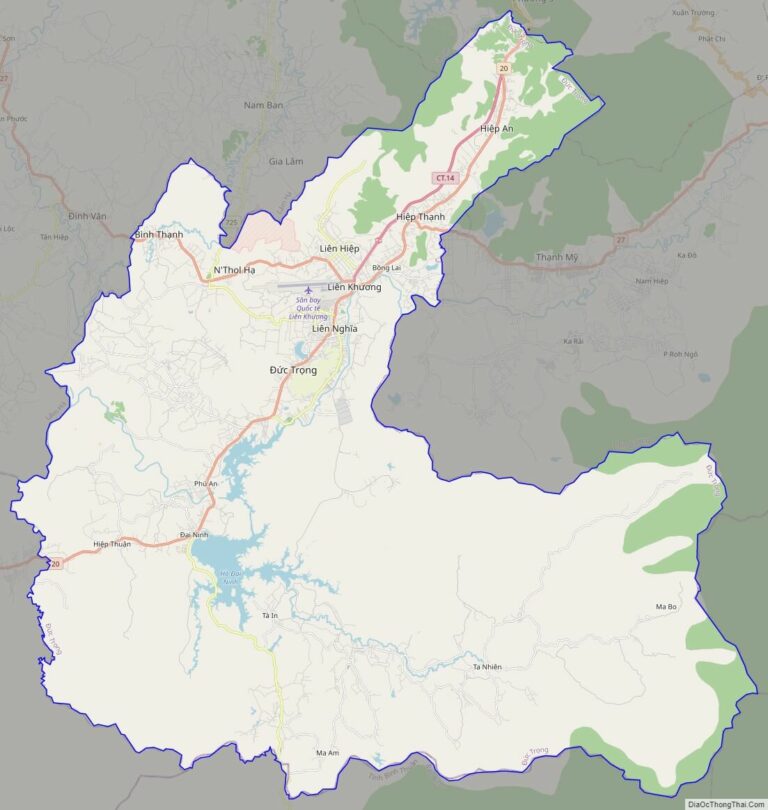 Bản đồ giao thông huyện Đức Trọng