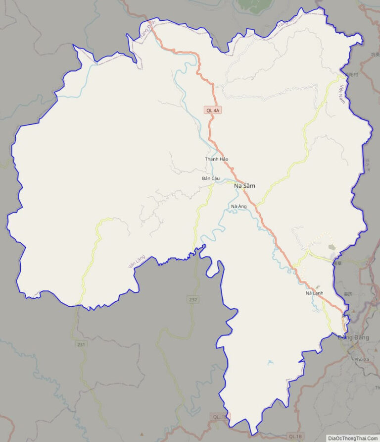 Bản đồ giao thông huyện Văn Lãng